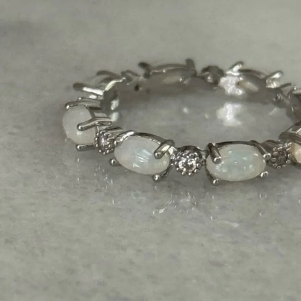 Silver Opal Crystal Pave Princess Ring 

Brand New

Size 6 - Picture 3 of 5